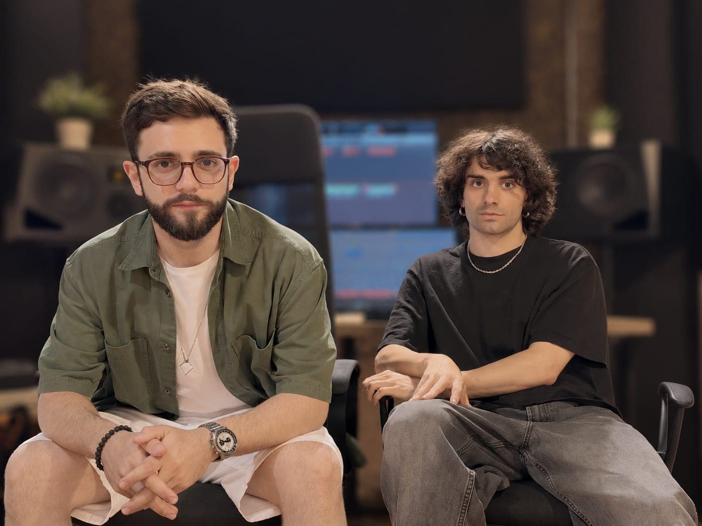 Marco La Testa y Jano Montano en el estudio